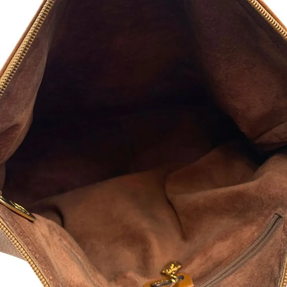 Gucci Vintage Leather Shoulder Bag GG Interlocking